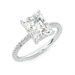 Diamond cut engagement ring